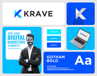 KRAVE- Digital Marketing Agency | K letter Logo mark agency logo branding digital marketing logo k icon k letter logo k logo k logo design k mark k minimalist k modern logo logo