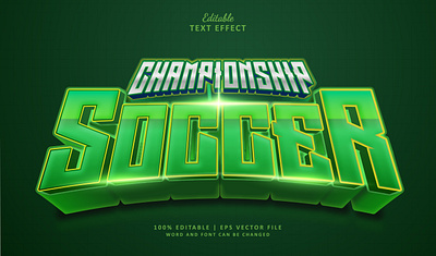 Text Effect Soccer Championship logo play text effect tournament