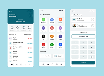 Fintech Mobile App branding figma fintech