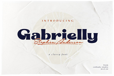 Gabrielly Display Font display elegant font logo script vintage
