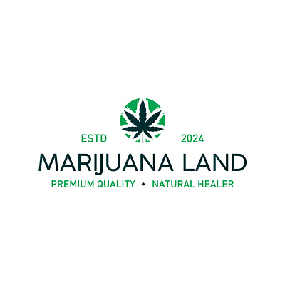 Marijuana Land brand designer branding cannabis cannabis logo cbd cbd logo graphic design graphic designer hemp hemp oil logo logo designer logo ideas logo maker logo type logos marijuana marijuana logo