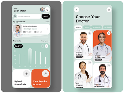 Doctor Appointment Booking Mobile UI Design app design appointment appointment booking clinic consultant consultant app digital health doctor doctor app doctor appointment doctor mobile app health healthcare medical medical app medical care mobile app online booking patient patient app