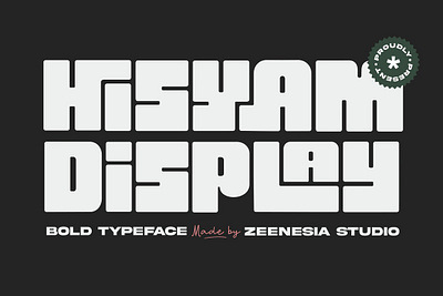 Hisyam - Bold Typeface bold font branding font classy font display font elegant font headline logo font logo type font multilingual support sans serif font tittle web font