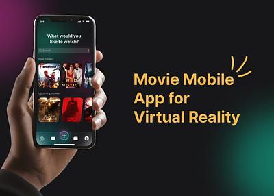 Movie Mobile App for Virtual Reality 3d animation branding graphic design logo motion graphics ui