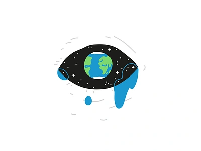 Animated Illustration - Hand Drawn Vector Art animation art conceptual cry design earth eye graphic design illustration motion motion graphics planet sad sky space svg animation svgator tear universe world