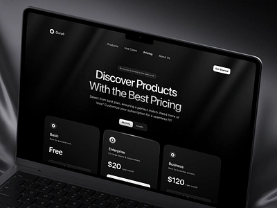 Dark Pricing Page clean design dark dark design dark mode dark theme dark website design gradient landing page plan plan page plans pricing pricing page ui ui design user interface web design web ui website