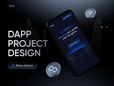 Binary options dapps design analytics app crypto app defi e wallet exchange mobile motion graphics ui webdesign website