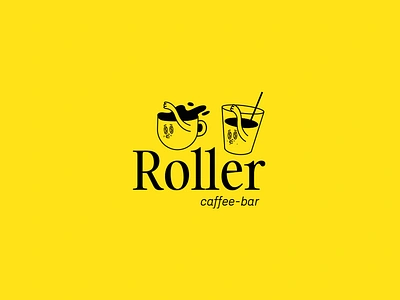 Roller cafe-bar logo bar cafe design graphic design logo rollercoaster