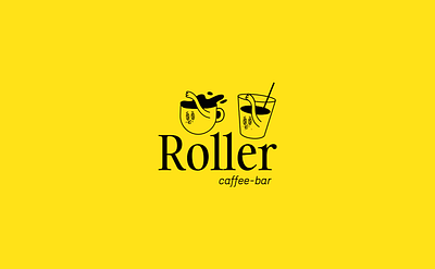 Roller cafe-bar logo bar cafe design graphic design logo rollercoaster