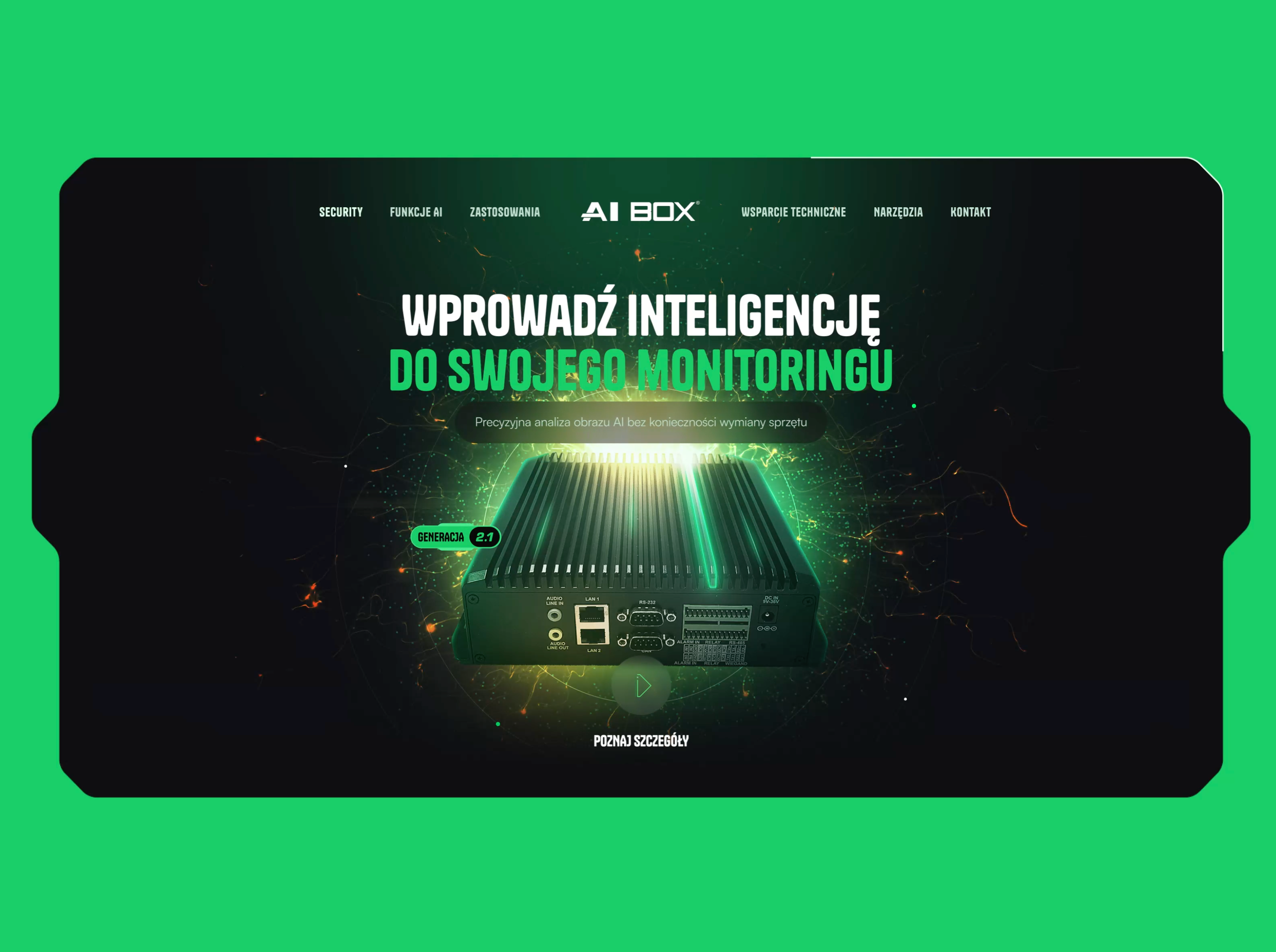 AIBOX 3d ai animation landing motion graphics ui