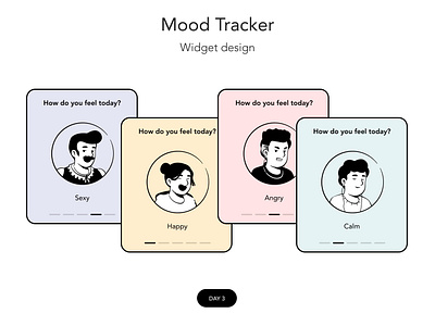 Widget Design Challenge | Mood tracker apple appledesign applewatch challenge color dailyui design designer figma ios mood moodtracker tracker ui ux watch watchdesign watchos widget widgetdesign