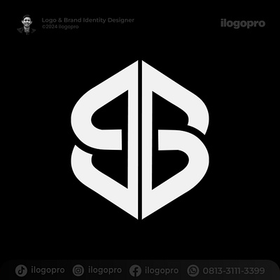 BG bg branding design flat graphic design logo minimal vector