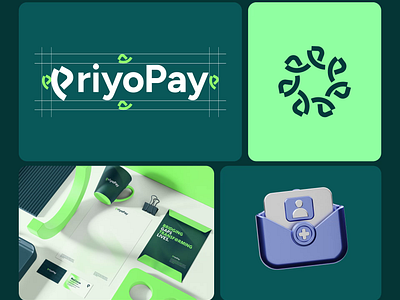 PriyoPay | Reimagined by Ofspace | Motions animation brand identity branding design finance fintech fintech design fintech ui identity logo logodesign money motion motion graphics symbol ui ui design uiux video