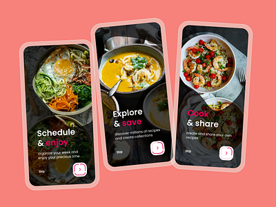 Onboarding - HomeChef cooking cooking app cooking ui design daily ui graphic design mobile app mobile app ui design onboarding onboarding mobile app onboarding screen ui design visual design