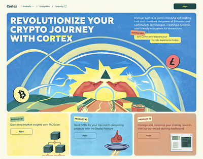 Cortex - Revolutionize Your Crypto Journey with Cortex blockchain capital clean crypto crypto investment crypto website defi finance fintech investment landing page stake token web design website