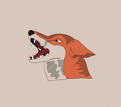 Logo| Vintage style | Fox adobe illustrator animal graphic design logo orange vector illustration vintage style