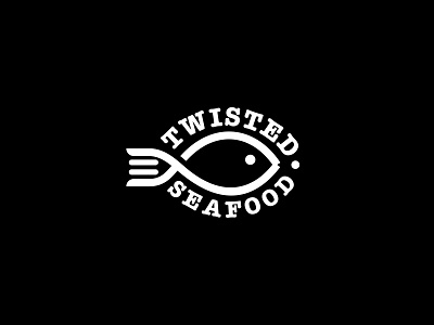 Twisted Seafood alex seciu branding fish logo food logo fork logo logo design logo designer restaurant logo seafood logo