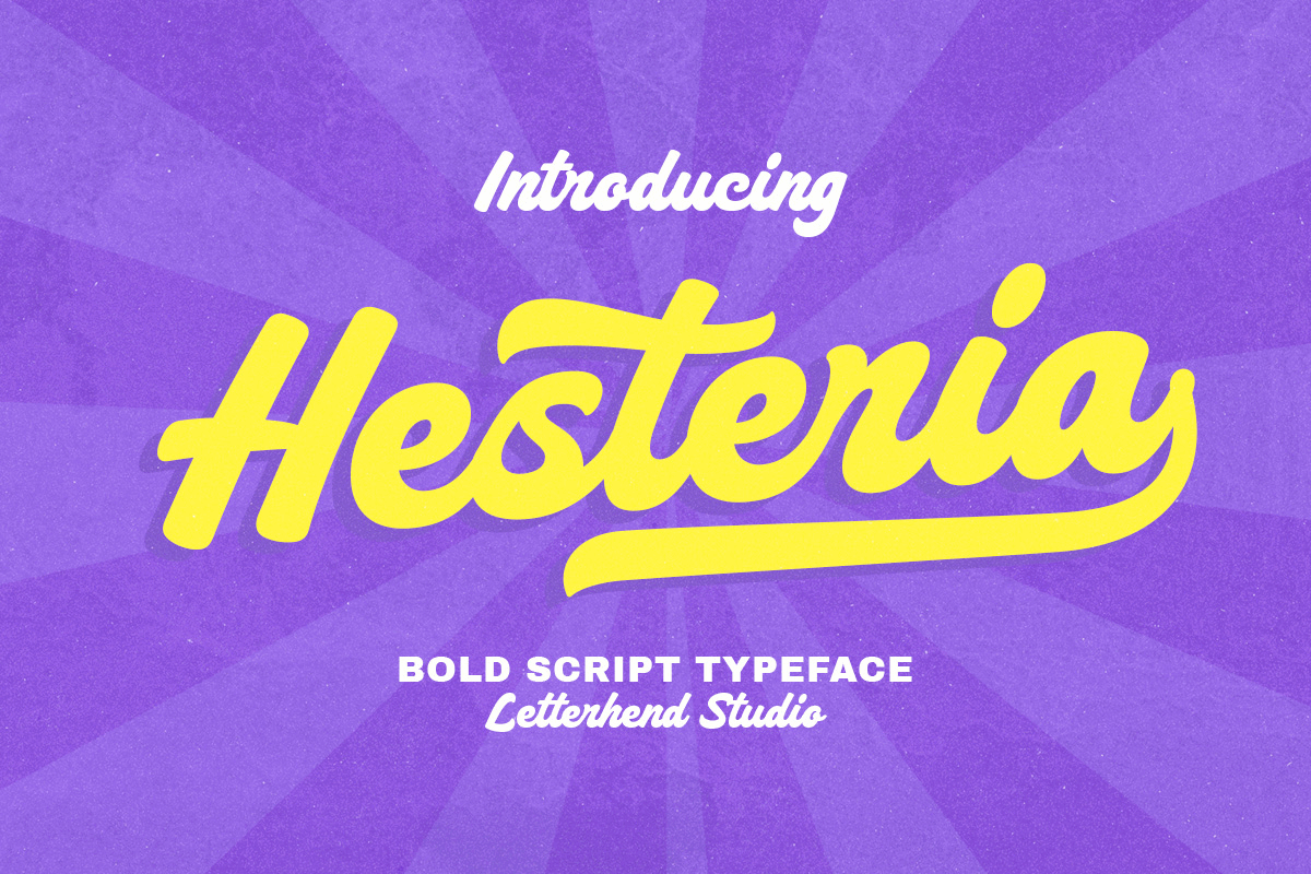 Hesteria Bold Script freebies groovy font