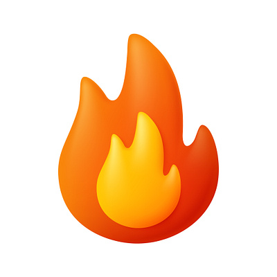 Fire flame. emoticon