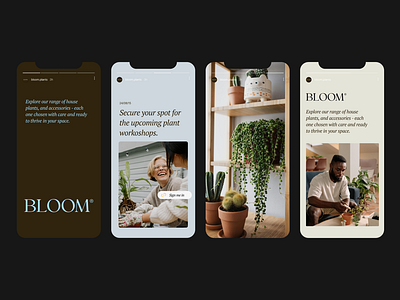 Bloom | Visual identity brand identity branding clean clean design color palette elegant graphic design identyfikacja instagram instagram stories key visual logotype minimal minimalistic plant shop poster posters social media social media posts visual identity