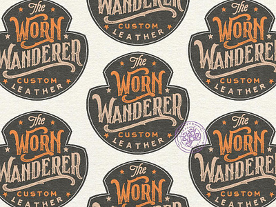 The Worn Wanderer Custom Leather branding company brand logo company branding company logo design graphic design illustration logo typeface ui