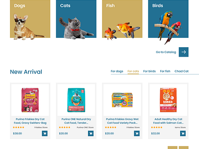 Pet Food eCommerce Website Design pet ecommerce website pet ecommerce website ui pet food ecommerce website pet food website pet products website pet website design