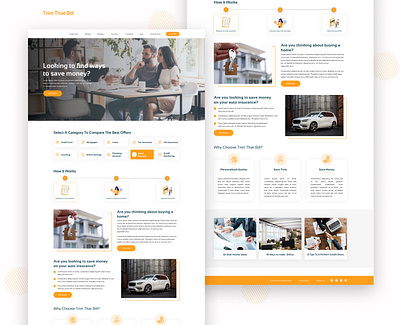 Trim That Bill - Web Ui design app ui design car rent website car website corporate website design ecommerce ecommerce website figma graphic design illustration ui ui design uiux web design