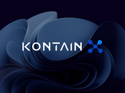 KontainX Logo Design branding design icon illustration kontain logo mark minimalistic saas symbol tech ui x x logo