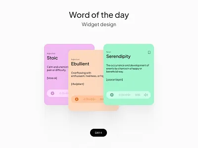 Widget Design Challenge | Word of the day apple apple watch card card ui challenge design designer figma ios language product design ui ui design wacthos watch watch design watch ui widget widgetdesign word