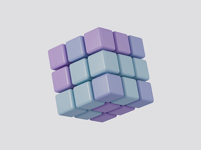 Cube loader 3d animation branding c4d cloner cube graphic design loader motion graphics rubik shape