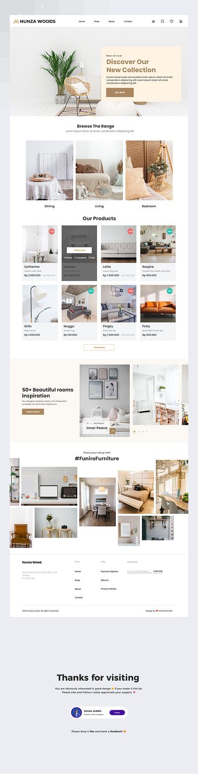 Furniture Website Design design figma furniture landing page ui ux web web design website website design
