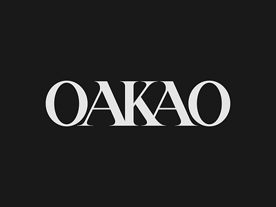 OAKAO - Fashion Brand Wordmark daily logo challenge elegant fashion brand high end logo design luxury oakao wordmark