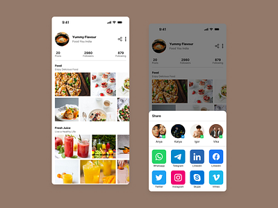 Social Share app daily ui 010 dailynui dailyui dailyui010 design mobile mobileapp share social ui