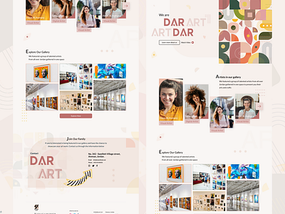 Dar Art gallery art art fair art gallery conceptual design geometricdesign geometricgraphics graphic design graphics ui ui design ui ux design ux design