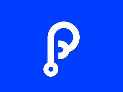 P Logo Mark branding design icon illustration link logo mark medical minimalistic p p logo stethoscope vector