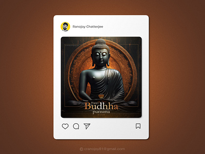 Buddha Purnima Social Media Post adobe photoshop ai artificial intelligence buddha purnima social media post canva design graphic design graphic design with ai graphics social media social media ad social media banner social media creative social media post