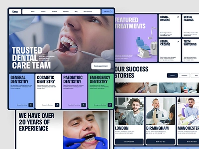 Dental Clinic Website Design cosmetology dental dental care website dental clinic dentist dentist website dentistry design doctor health healthcare landing page medical medical services orthodontics ui web web design webdesign website