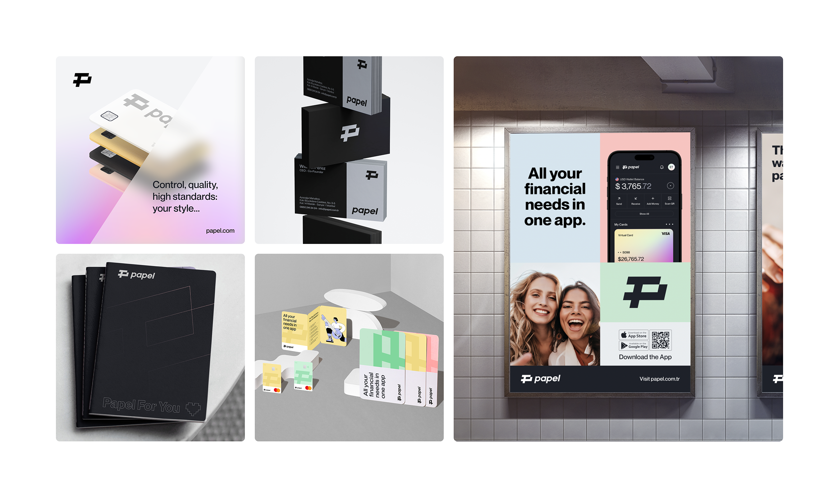 Papel: Branding brand design branding design graphic design illustration mockup typography ui