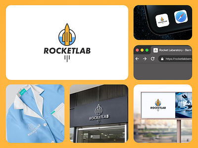 RocketLab technology logo branding dailyui dailyuichallenge design logo rocket rocket logo rocketlab