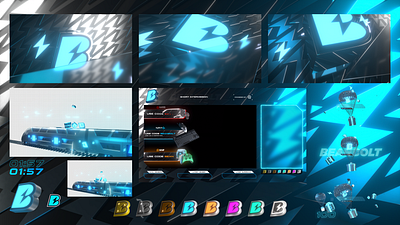 Stream Package for | BeanBolt 3d 3d logo blue alerts blue logo branding gifted subs gifted subs for twitch logo stream overlay stream package twitch graphics twitch needs graphics twitchkick subtrain