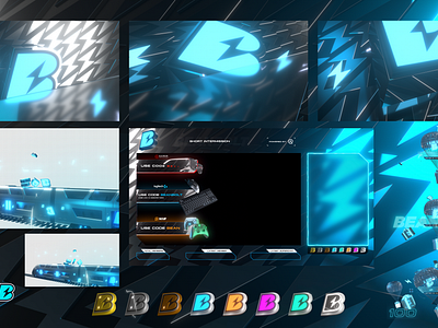 Stream Package for | BeanBolt 3d 3d logo blue alerts blue logo branding gifted subs gifted subs for twitch logo stream overlay stream package twitch graphics twitch needs graphics twitchkick subtrain