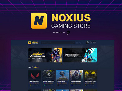 Noxius - Digital Gaming Store Web Design branding game store ui voucher web web design