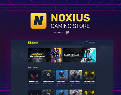 Noxius - Digital Gaming Store Web Design branding game store ui voucher web web design