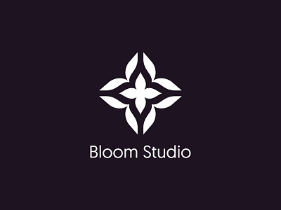 Bloom Studio bloom floral flower icon logo mark symbol