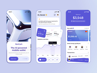 NexCash: Your Smart Financial Partner ai app design figma mobile platform ui website