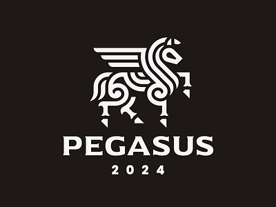 Pegasus branding concept design horse illustration logo pegasus