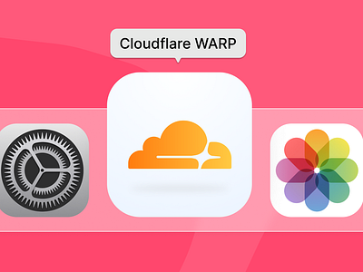 Cloudflare WARP icon app app icon cloud cloudflare design doc icon icon app mac os macos uiux vpn