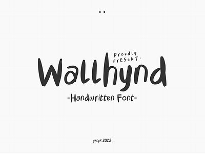 Wallhynd - Handwritten Font display font font fun font handwritten handwritting lyrics playful quotes