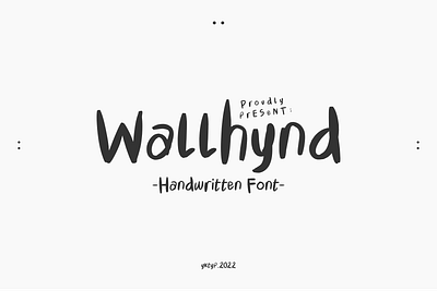 Wallhynd - Handwritten Font display font font fun font handwritten handwritting lyrics playful quotes