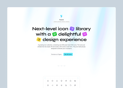 WIP ' 🧀 Flowicons website 🌵 figma icons ui web